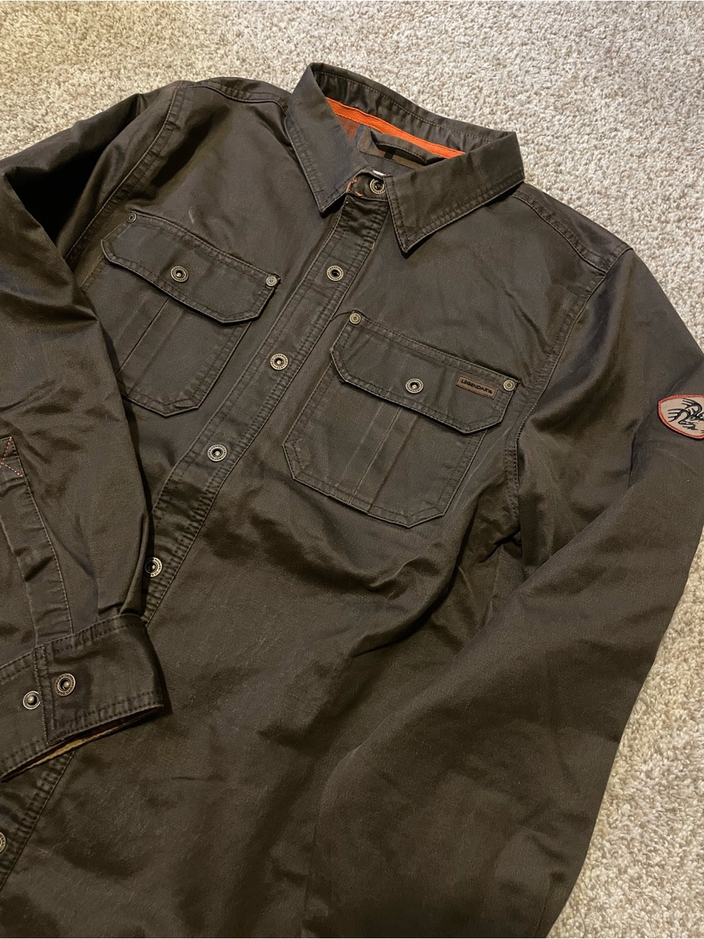 Legendary Whitetails Men’s Flannel Lined Jacket Waxed Cotton Water Resistant